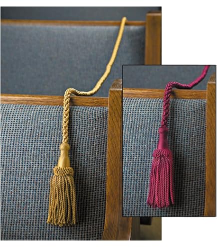 Amazon.com: Pew Reservation Rope Weighted with Tassels, Burgundy